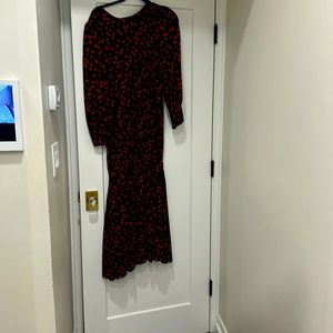 Black floral maxi dress